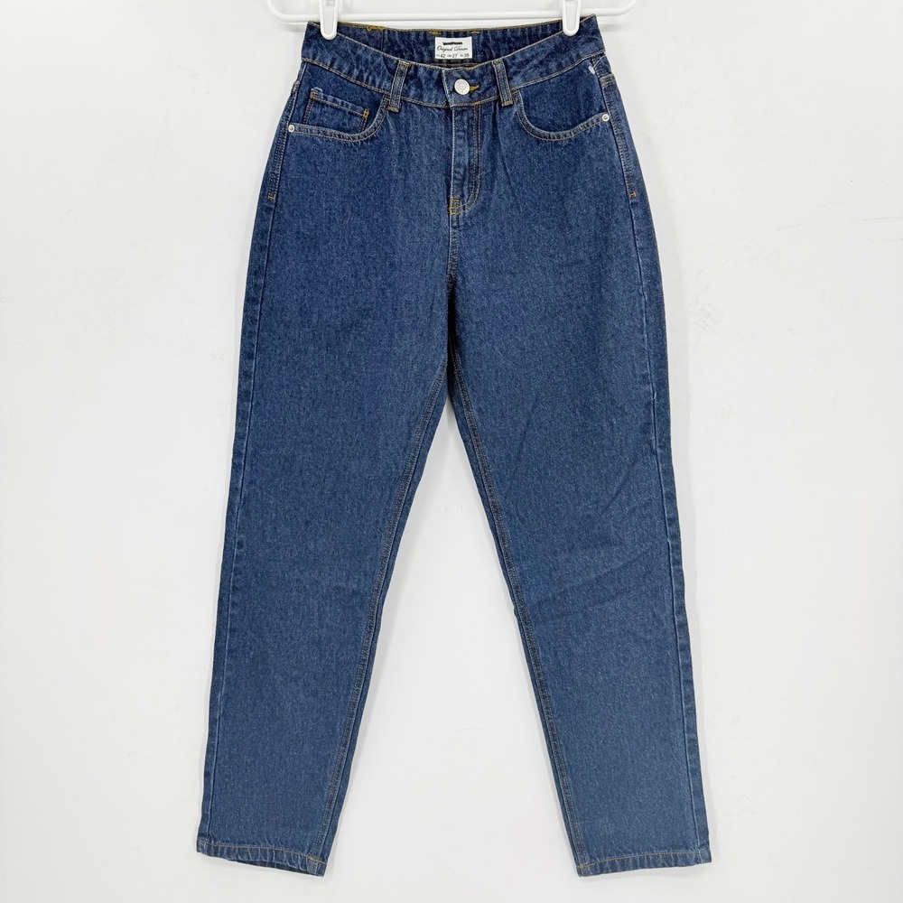 Terranova Women's Blue Denim Jeans Size 27 High Rise Tapered 100% Cotton